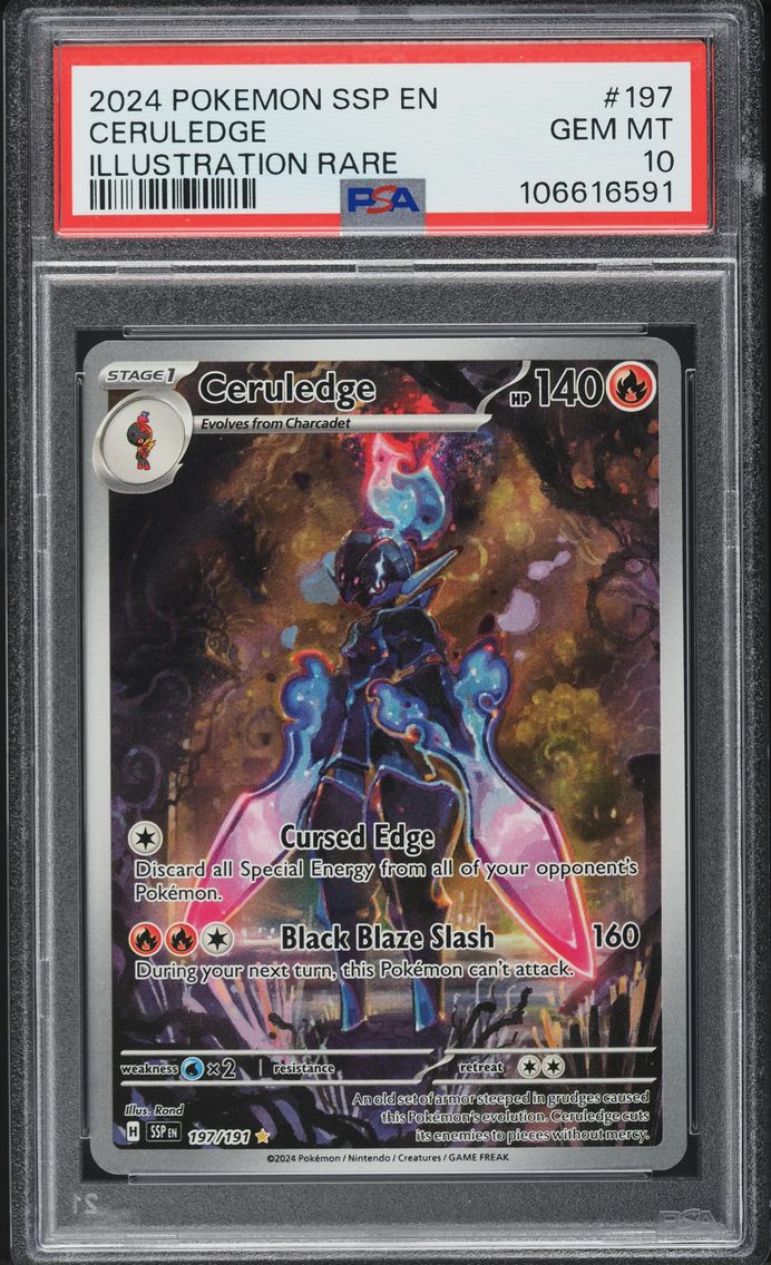 2024 #197 SCARLET & VIOLET SURGING SPARKS IR CERULEDGE PSA 10 POKEMON