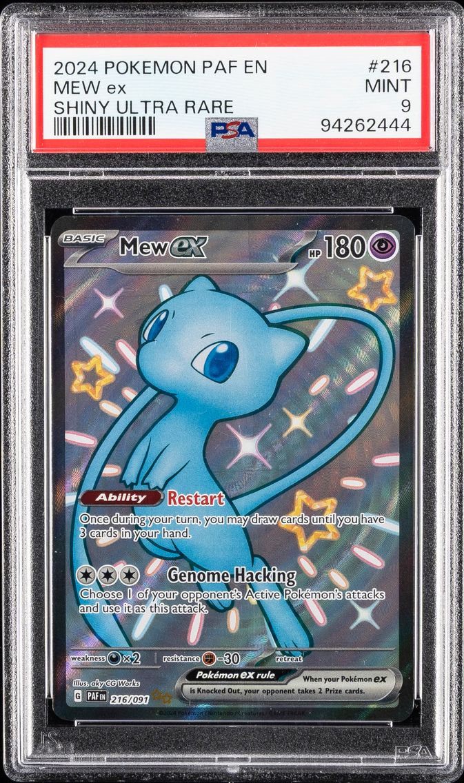 2024 #216 Mew EX PSA 9 Paf EN-Paldean Fates Pokemon