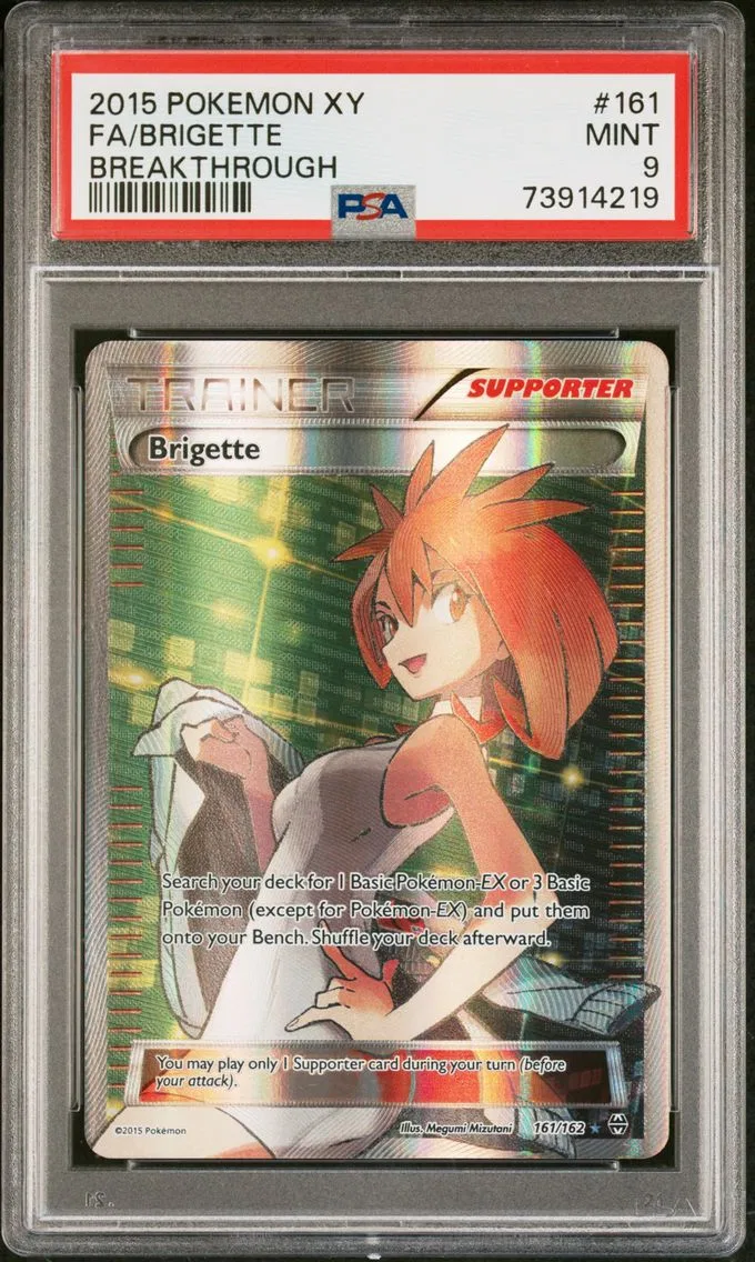 2015 #161 Full Art/Brigette PSA 9 XY Breakthrough