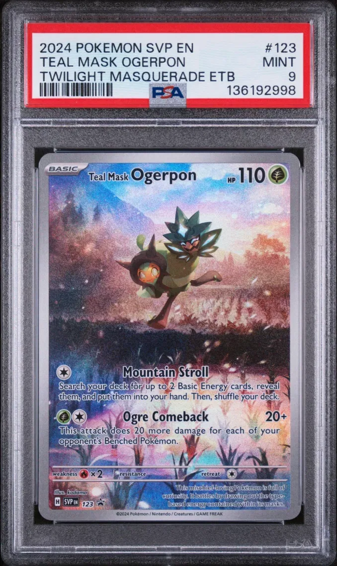 2024 #123 Teal Mask Ogerpon PSA 9 Svp EN-SV Black Star Promo
