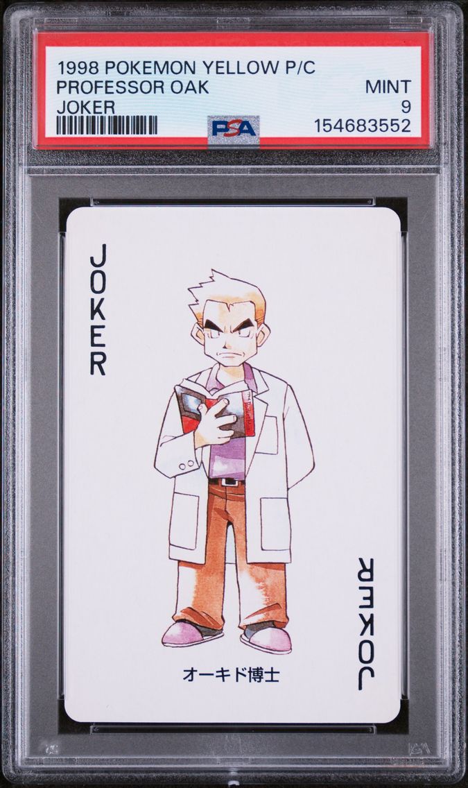 1998 #NA PROFESSOR OAK PSA 9 Yellow Version Playing Cards