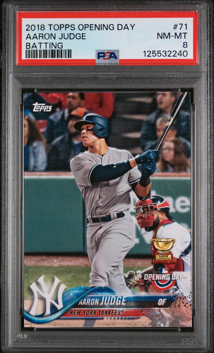 2018 #71 Aaron Judge PSA 8 Topps Opening Day