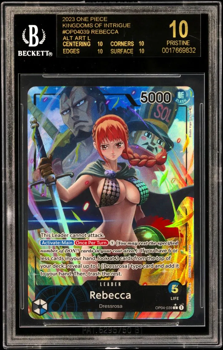 2023 #OP04039 Rebecca ALT ART L BGS 10 One Piece Card Game Kingdoms of Intrigue