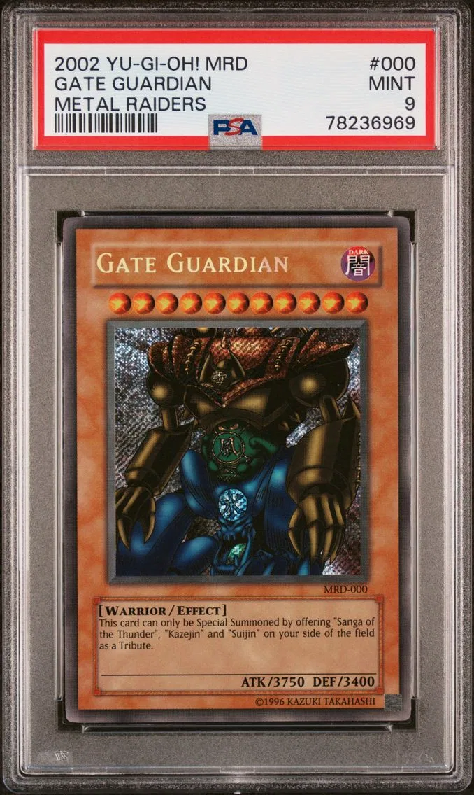 2002 #000 Gate Guardian PSA 9 YU-GI-Oh! Mrd-Metal Raiders