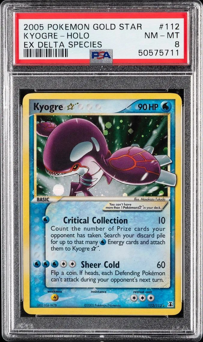 2005 #112 Kyogre-Holo PSA 8 EX Delta Species Pokemon