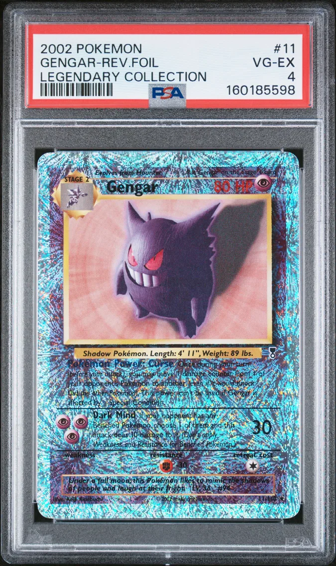 2002 #11 Gengar-Reverse Foil PSA 4 Legendary Collection