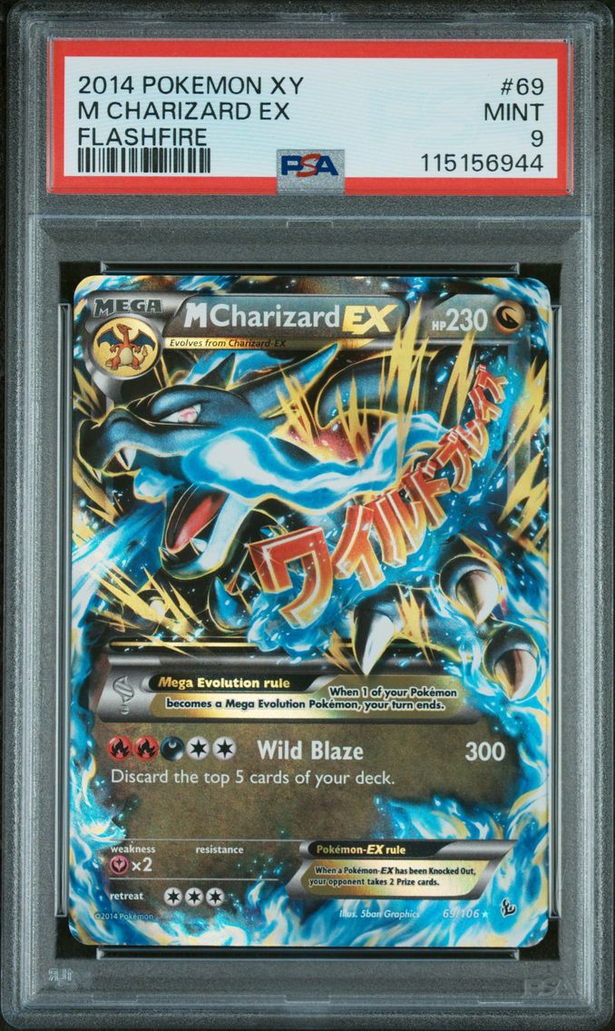 2014 #69 M Charizard EX PSA 9 XY Flashfire Pokemon