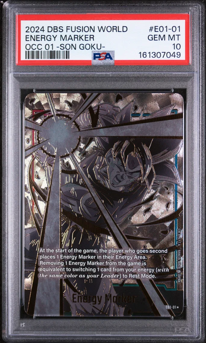 2024 #E01-01 Energy Marker PSA 10 Dragon Ball Super Card Game Fusion World Official Card Case 01 -Son Goku-