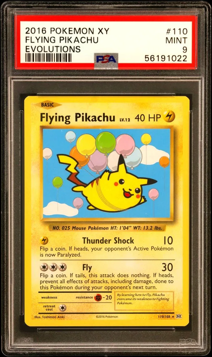 2016 #110 Flying Pikachu PSA 9 XY Evolutions