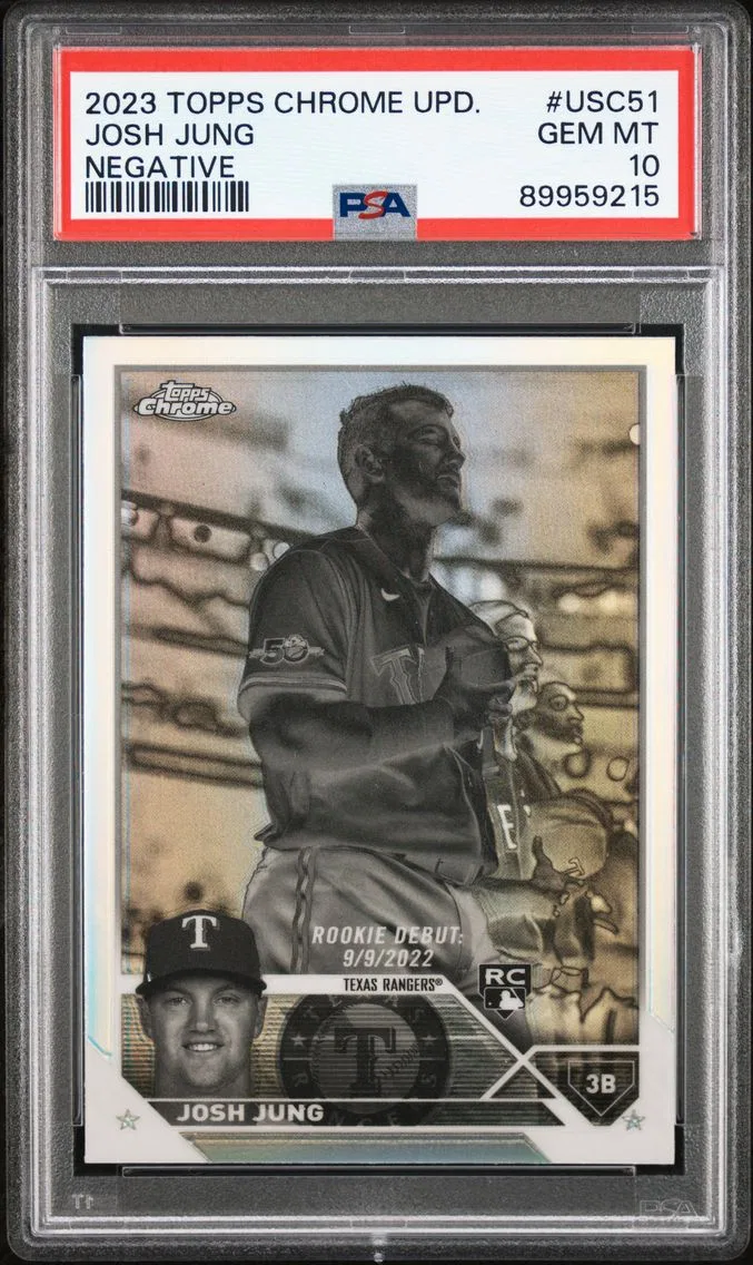 2023 #USC51 Josh Jung PSA 10 Topps Chrome Update