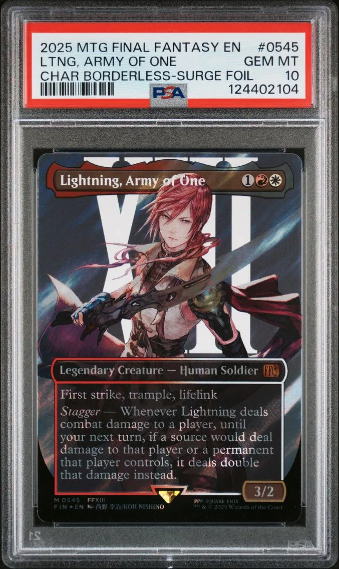 2025 #0545 Lightning, Army of One PSA 10 Final Fantasy Magic The Gathering
