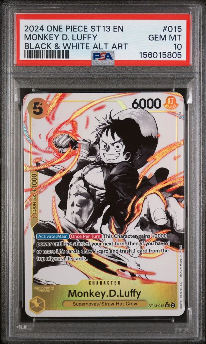 2024 #015 Monkey D. Luffy PSA 10 One Piece Ultra Deck ST13-the Three Brothers