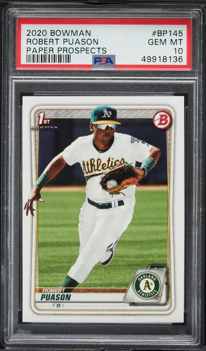 2020 #BP145 Robert Puason PSA 10 Bowman Paper Prospects Baseball