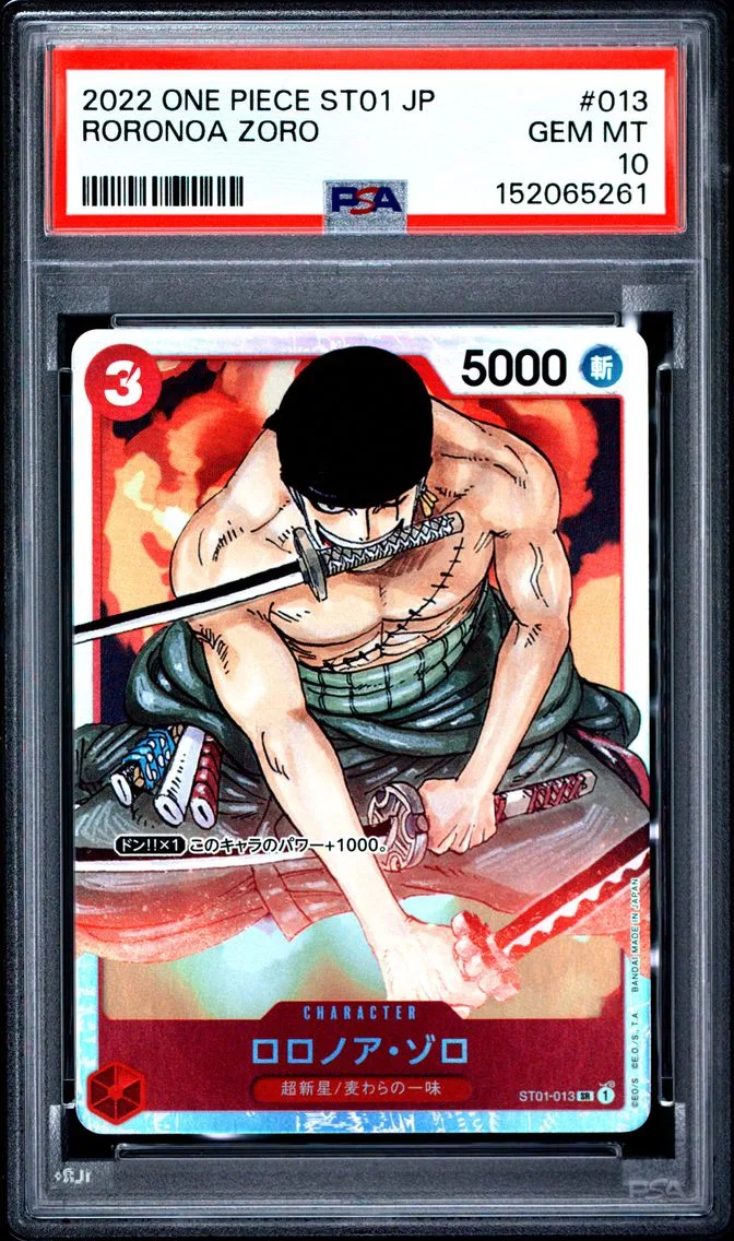 2022 #013 Roronoa Zoro PSA 10 One Piece Japanese Starter Deck ST01-Straw Hat Crew