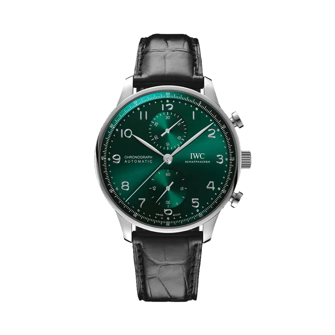 IWC Portugieser Chronograph 41mm - Green on Leather Strap