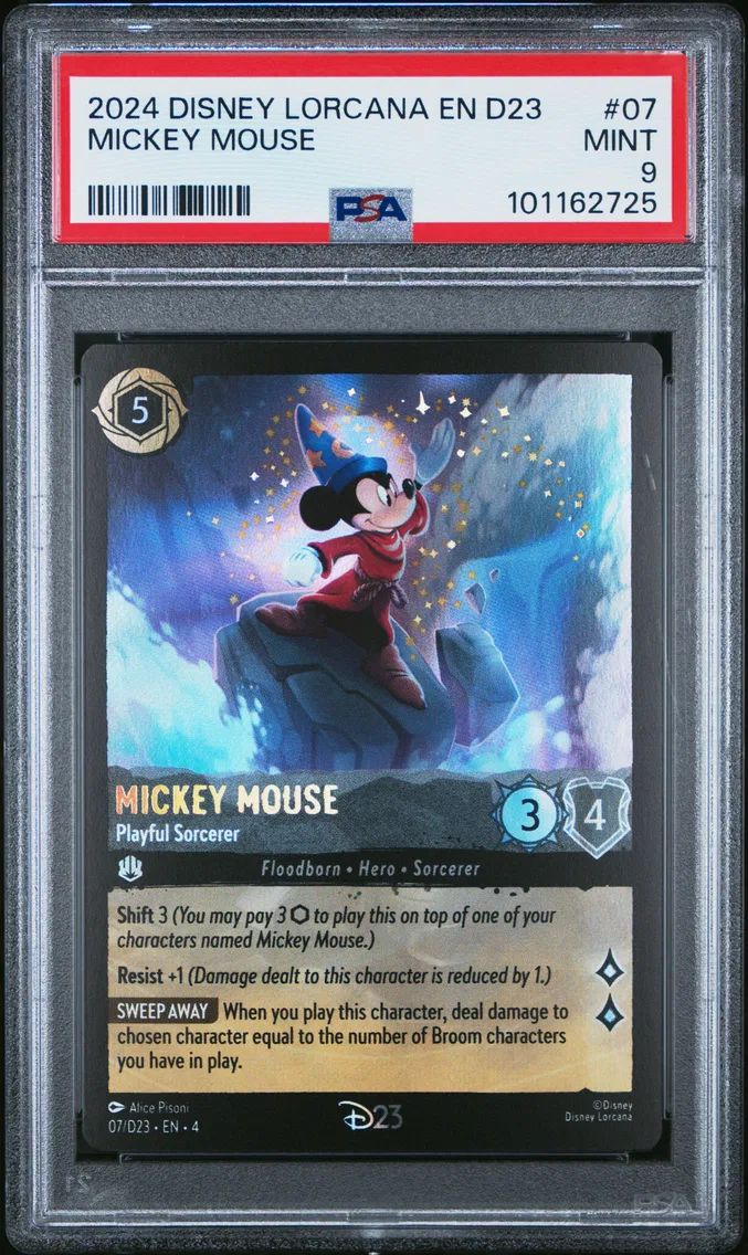 2024 #07 Mickey Mouse - Playful Sorcerer PSA 9 Disney Lorcana EN D23-D23 Expo Promo