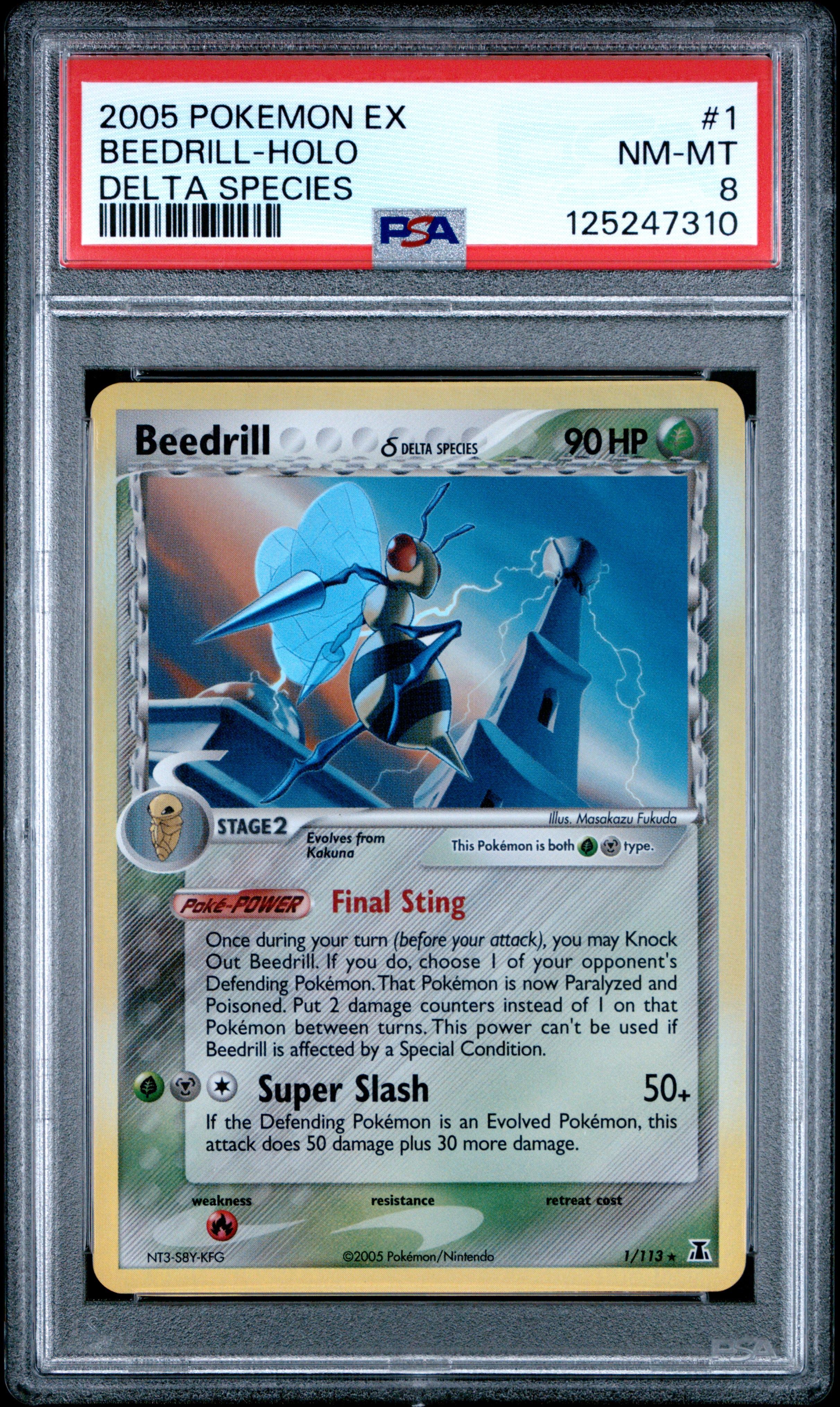 2005 #1 Beedrill-Holo PSA 8 Ex Delta Species