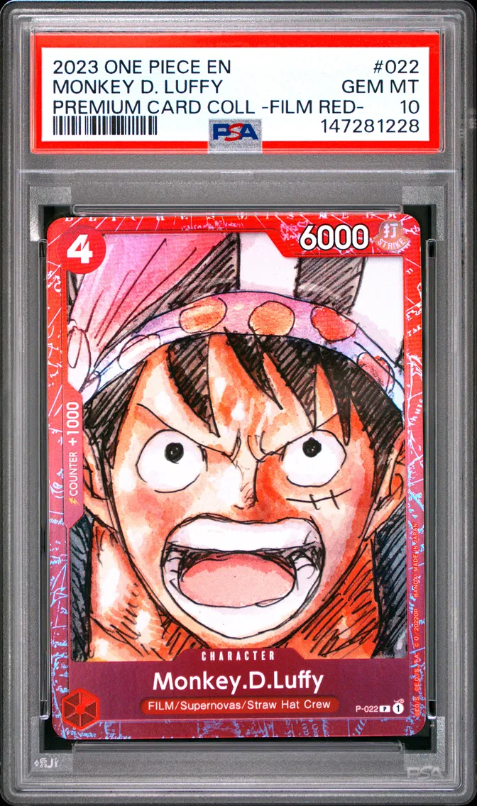 2023 #022 Monkey D. Luffy PSA 10 One Piece Premium Card Collection -One Piece Film Red-