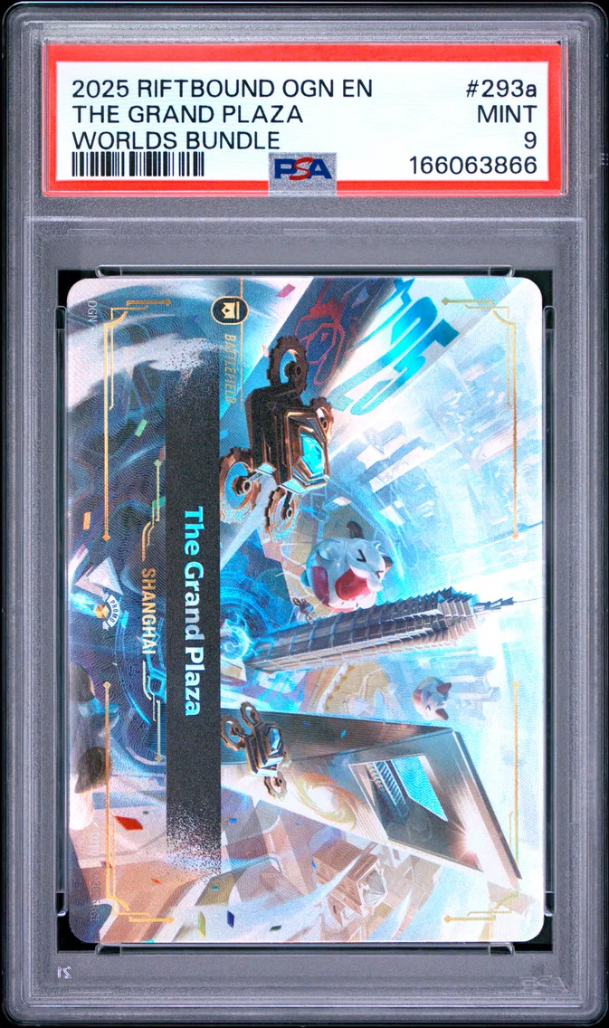 2025 #293a The Grand Plaza PSA 9 Riftbound: League of Legends Ogn-Origins
