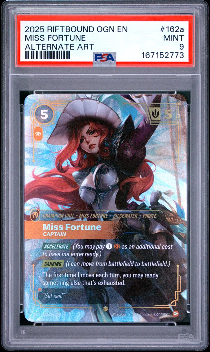 2025 #162a Miss Fortune - Captain PSA 9 Riftbound: League of Legends Ogn-Origins