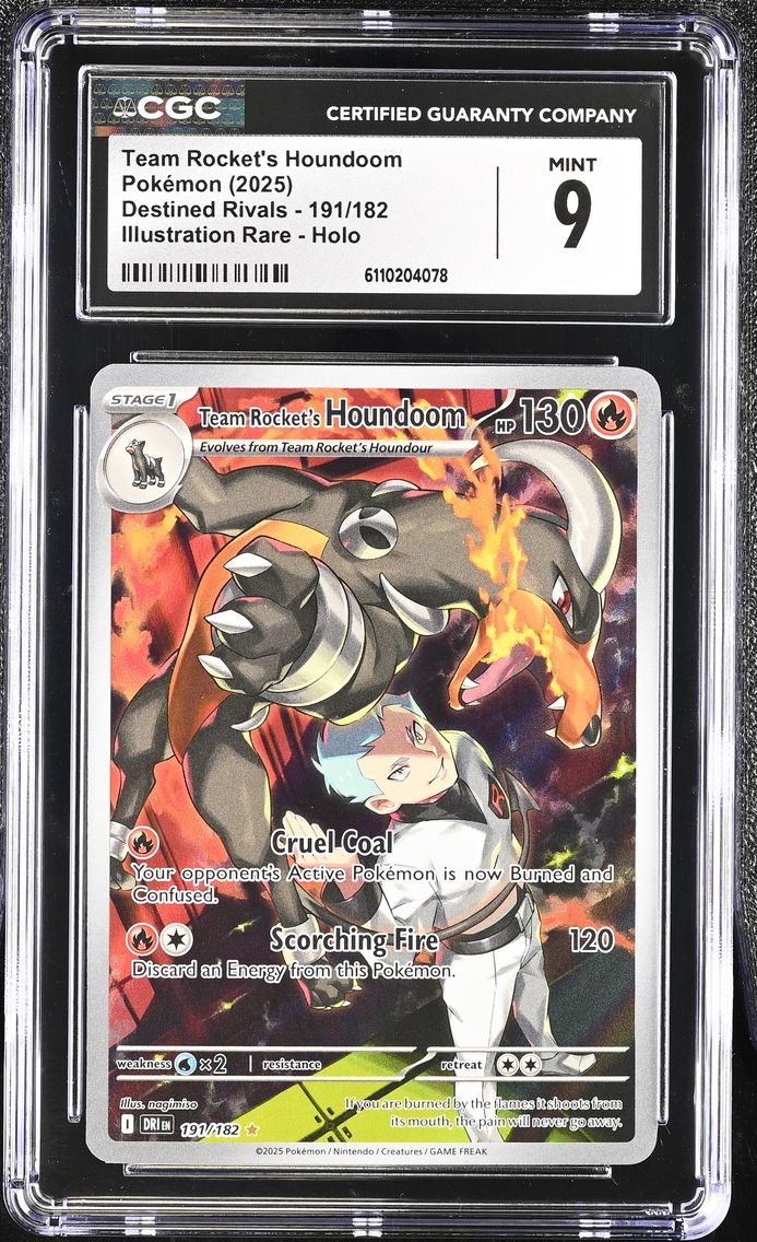 2025 #191 Team Rocket's Houndoom CGC 9 Destined Rivals - DRI EN - English