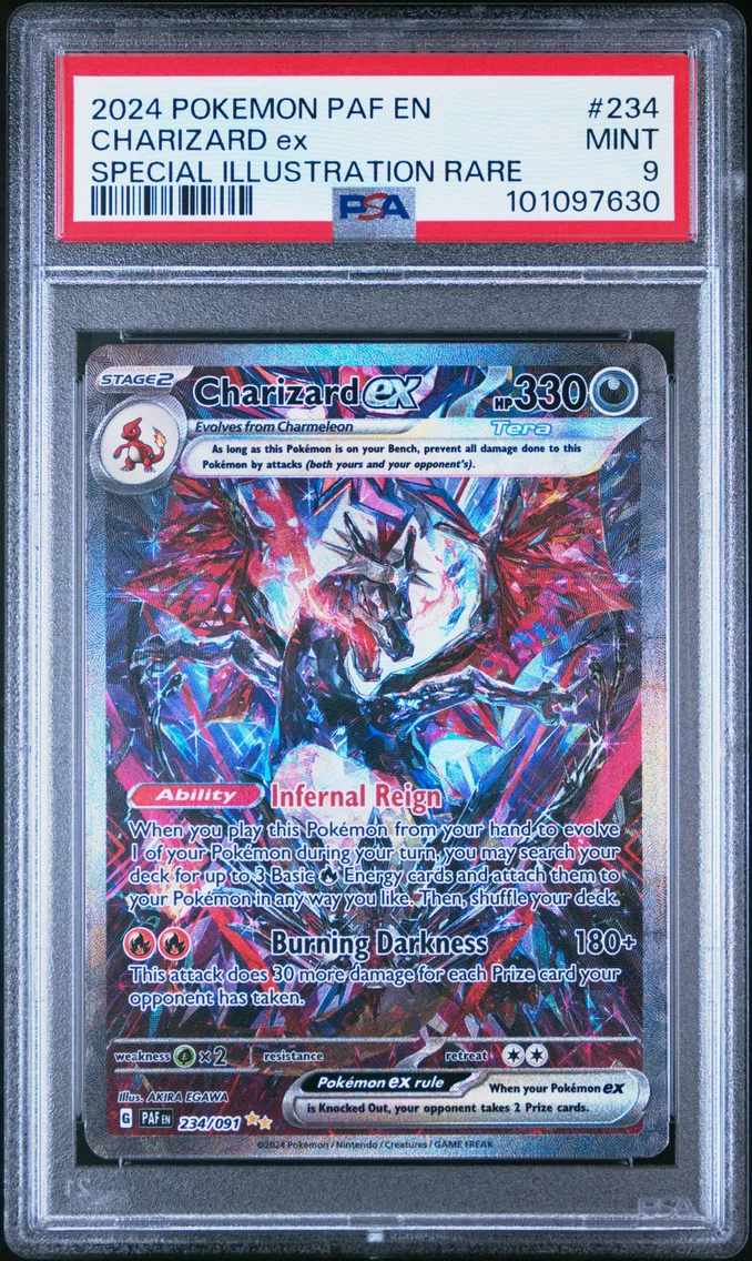 2024 #234 Charizard EX PSA 9 Paf EN-Paldean Fates