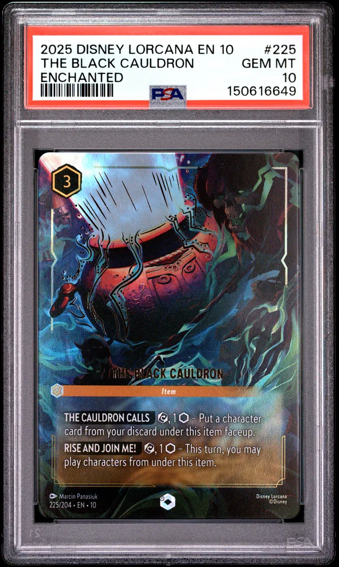 2025 #225 The Black Cauldron PSA 10 Disney Lorcana EN 10-Whispers in the Well