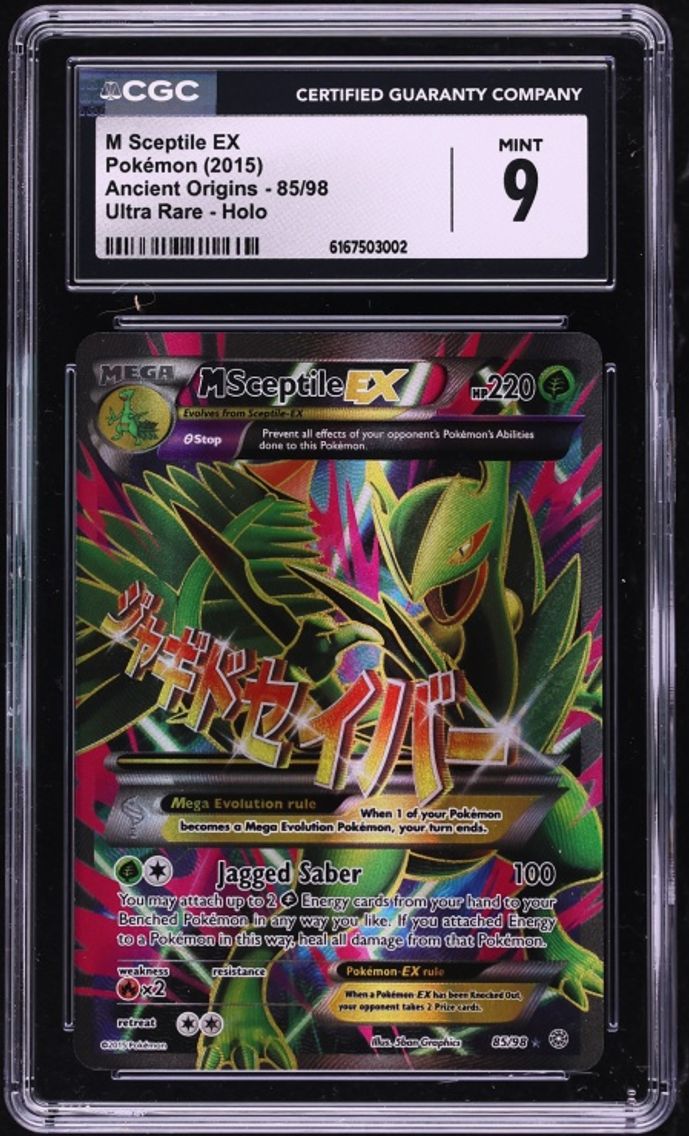 2015 Pokemon XY Ancient Origins Full Art M Sceptile EX #85 CGC 9 MINT