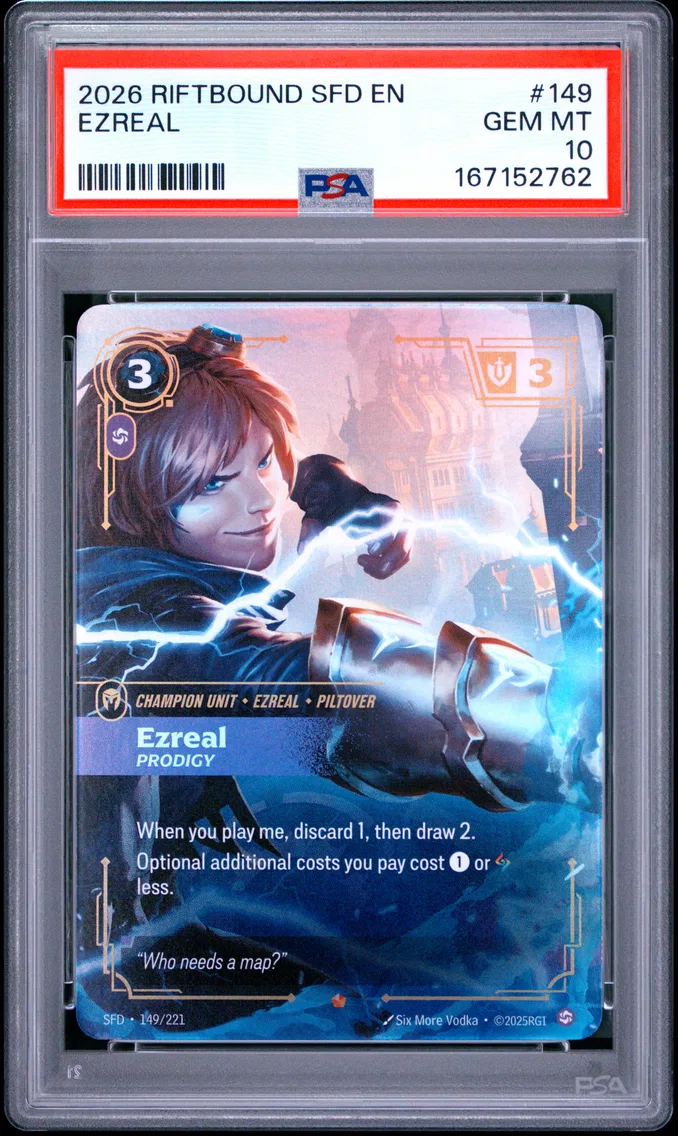2026 #149 Ezreal - Prodigy PSA 10 Riftbound: League of Legends Sfd-Spiritforged