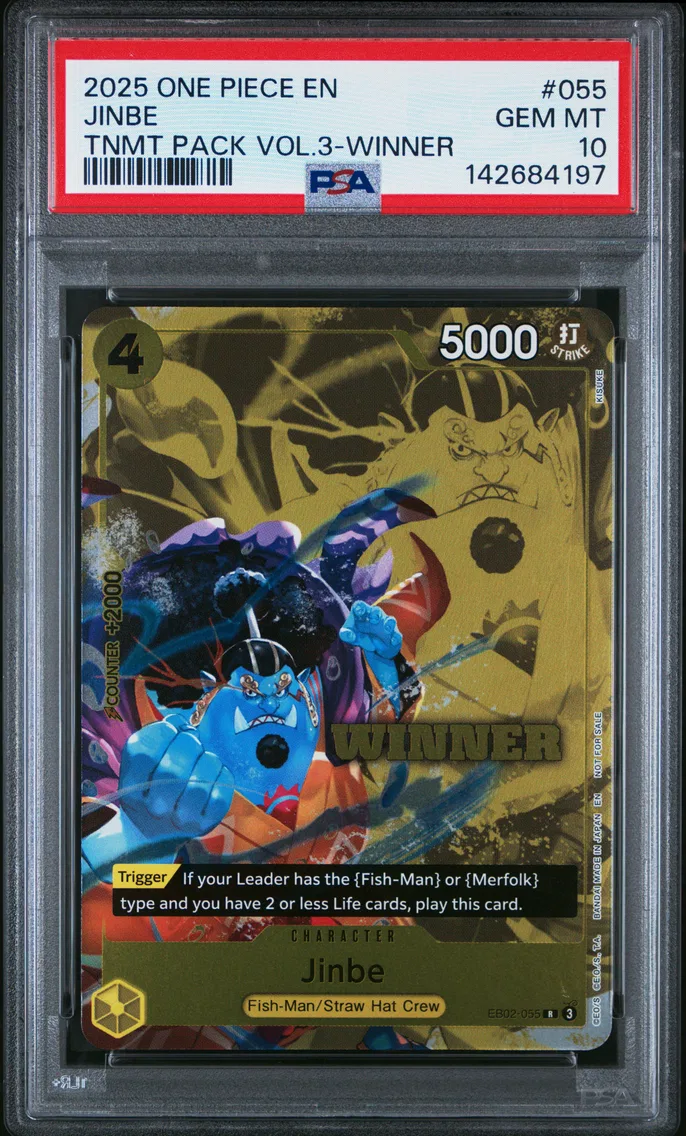 2025 #055 Jinbe PSA 10 One Piece Tournament Pack Vol.3
