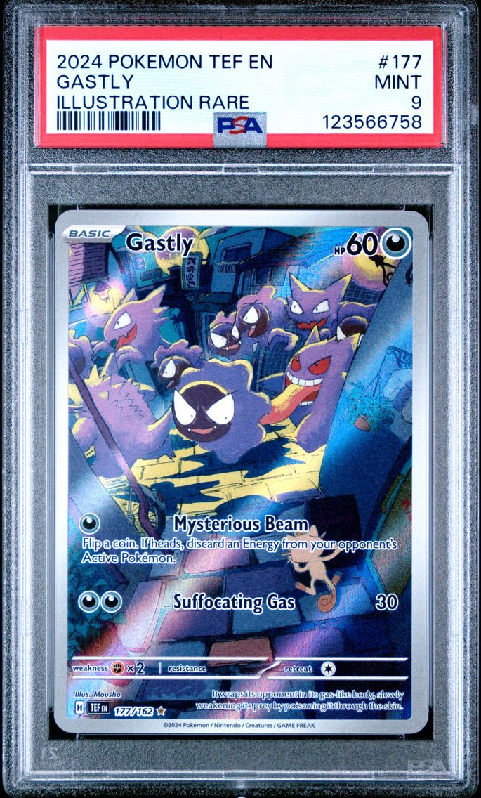 2024 #177 Gastly PSA 9 Tef EN-Te
