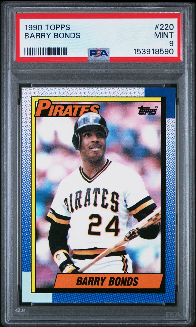 1990 #220 Barry Bonds PSA 9 Topps