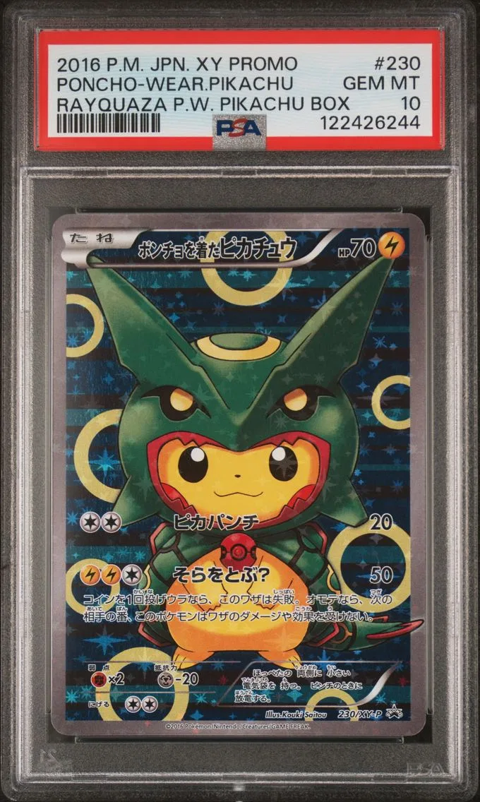 2016 #230 Poncho-Wearing Pikachu PSA 10 Japanese XY Promo Pokemon