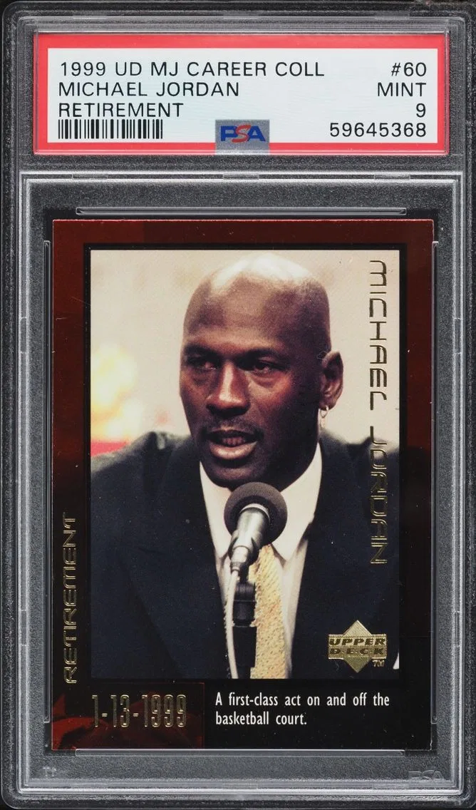 1999 Upper Deck MJ Career Collection Retirement Michael Jordan #60 PSA 9 MINT