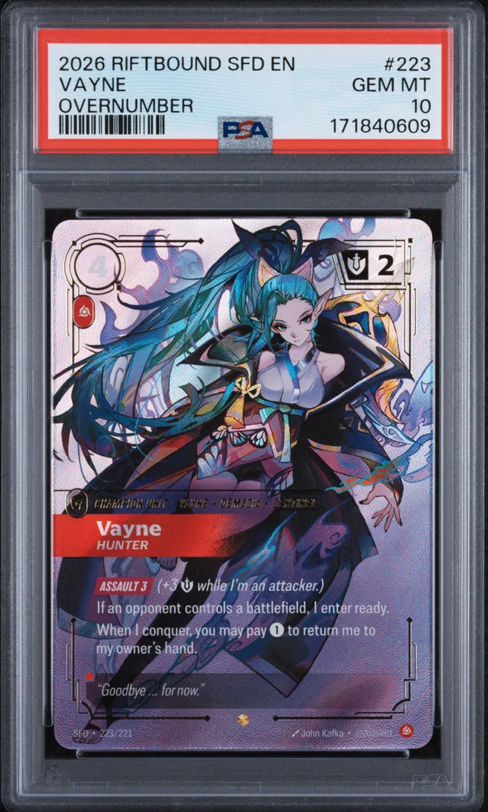 2026 #223 Vayne - Hunter PSA 10 Riftbound: League of Legends Sfd-Spiritforged
