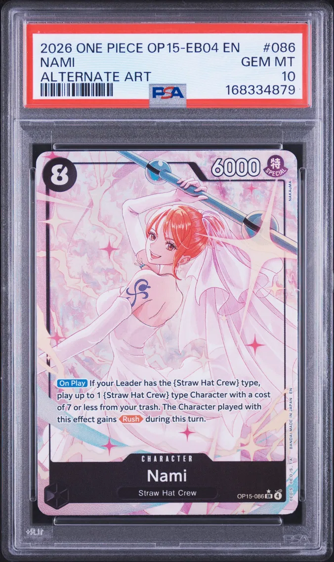 2026 #086 Nami PSA 10 One Piece OP15-EB04-Adventure on Kami's Island