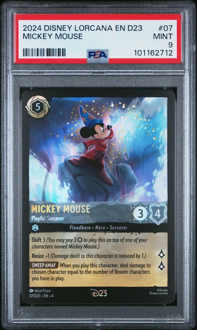 2024 #07 Mickey Mouse - Playful Sorcerer PSA 9 Disney Lorcana EN D23-D23 Expo Promo