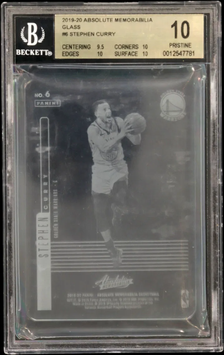 2019 #- Stephen Curry EXCH BGS 10 Absolute Memorabilia Glass