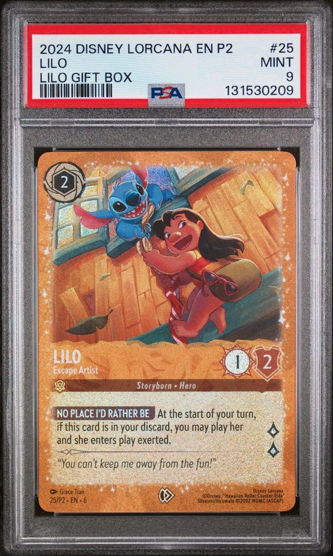 2024 #25 Lilo - Escape Artist PSA 9 Disney Lorcana EN P2-Promo