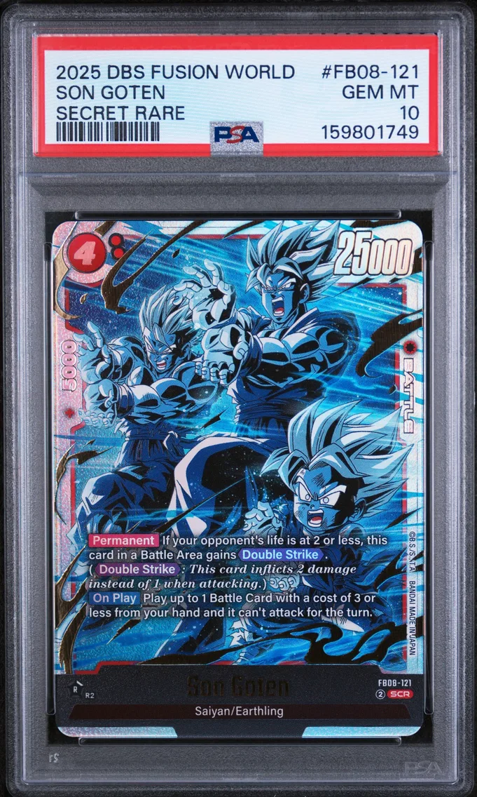 2025 #FB08-121 Son Goten PSA 10 Dragon Ball Super Card Game Fusion World Saiyan's Pride