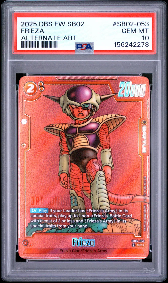 2025 #SB02-053 Frieza PSA 10 Dragon Ball Super Card Game Fusion World Manga Booster 02