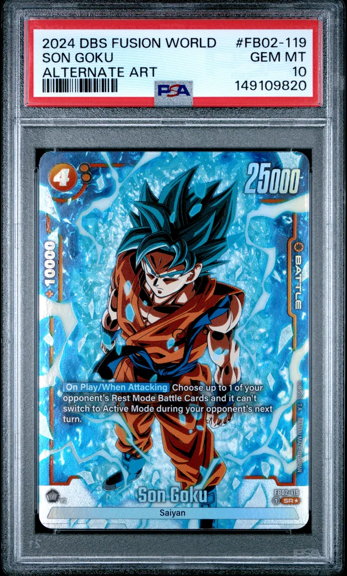 2024 #FB02-119 Son Goku PSA 10 Dragon Ball Super Card Game Fusion World Blazing Aura