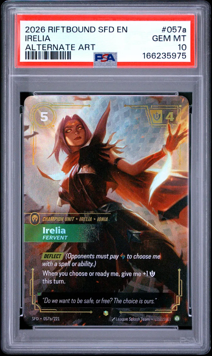 2026 #057a Irelia - Fervent PSA 10 Riftbound: League of Legends Sfd-Spiritforged