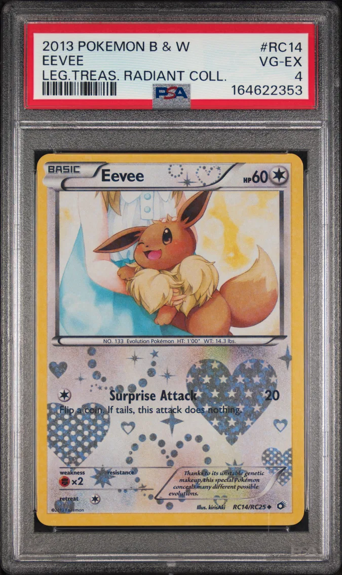 2013 #RC14 Eevee PSA 4 Black & White Legendary Treasures Radiant Collection