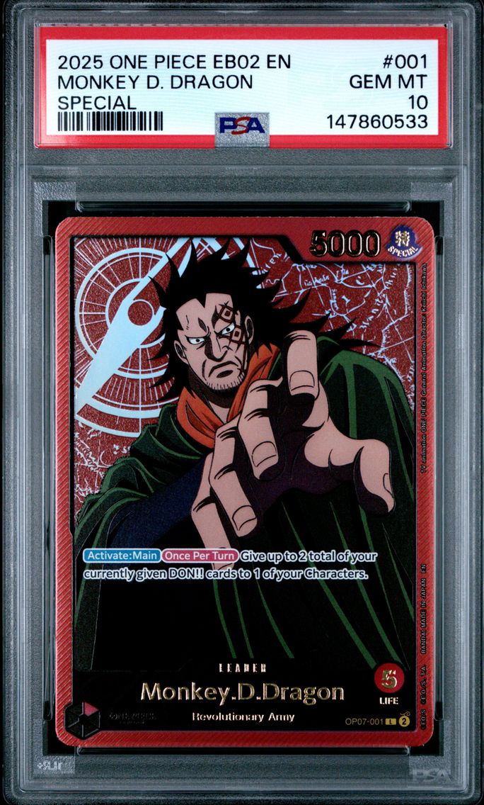 2025 #001 Monkey D. Dragon PSA 1