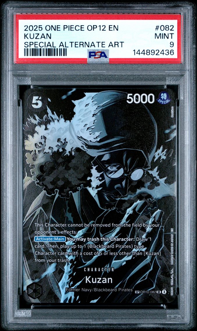 2025 #082 Kuzan PSA 9 One Piece OP12-Legacy of the Master