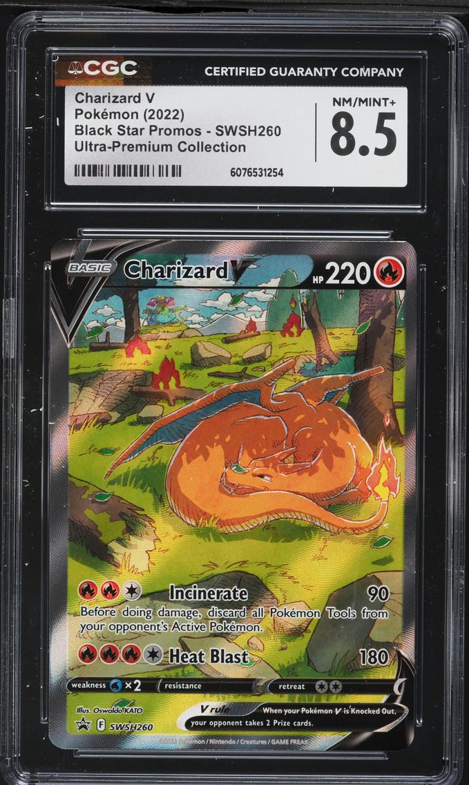 2022 #260 Full Art/Charizard V CGC 8.5 Swsh Black Star Promo Pokemon