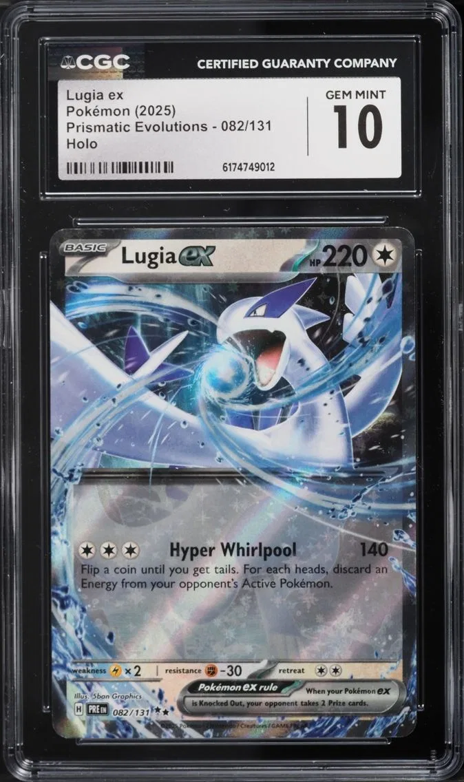 2025 #82 Lugia EX CGC 10 Pokemon Scarlet & Violet Prismatic Evolutions Holo