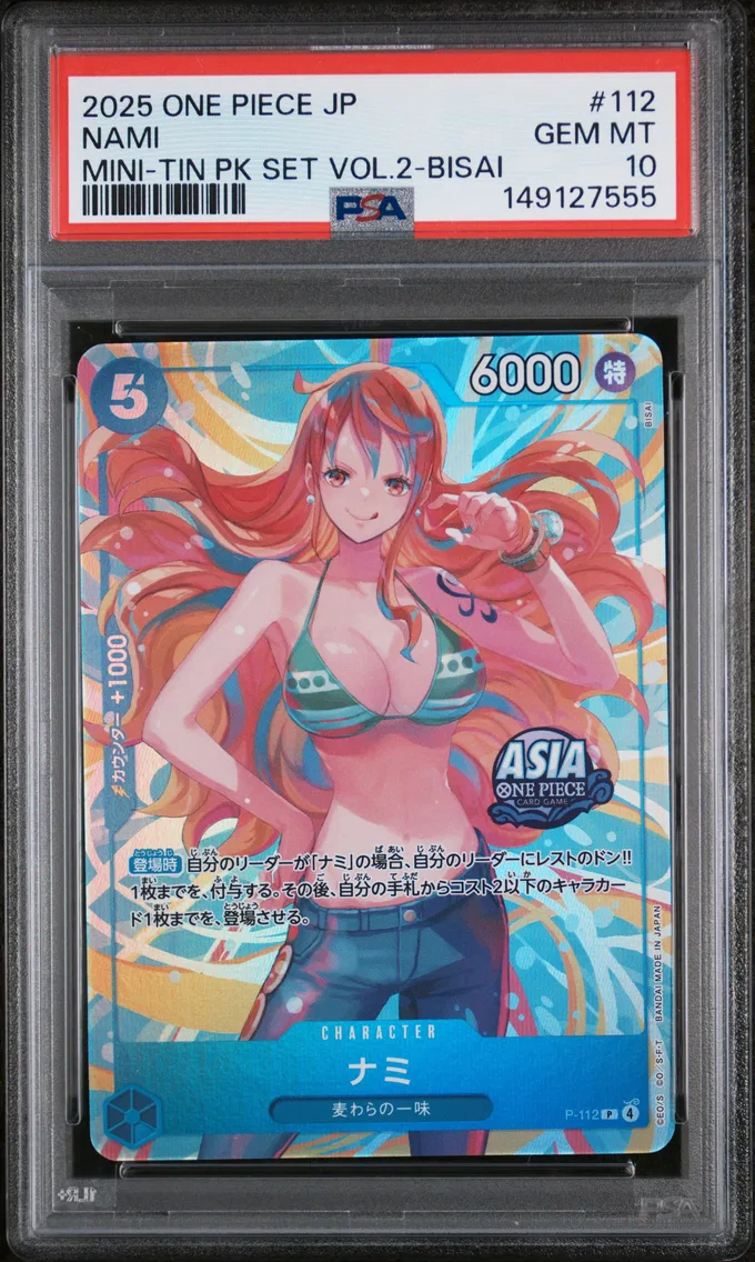 2025 #112 Nami PSA 10 One Piece Japanese Mini-Tin Pack Set Vol.2