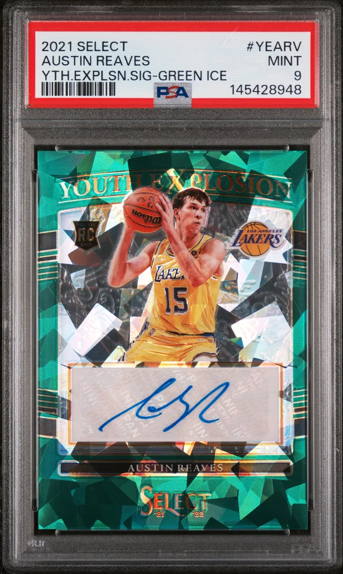 2021 #YEARV Austin Reaves PSA 9 Panini Select Youth Explosion Signatures